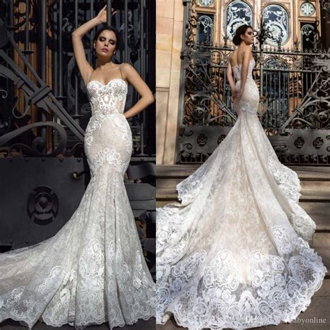2018 Mermaid Wedding Dresses Sweetheart Fitted Lace Appliques Robe De