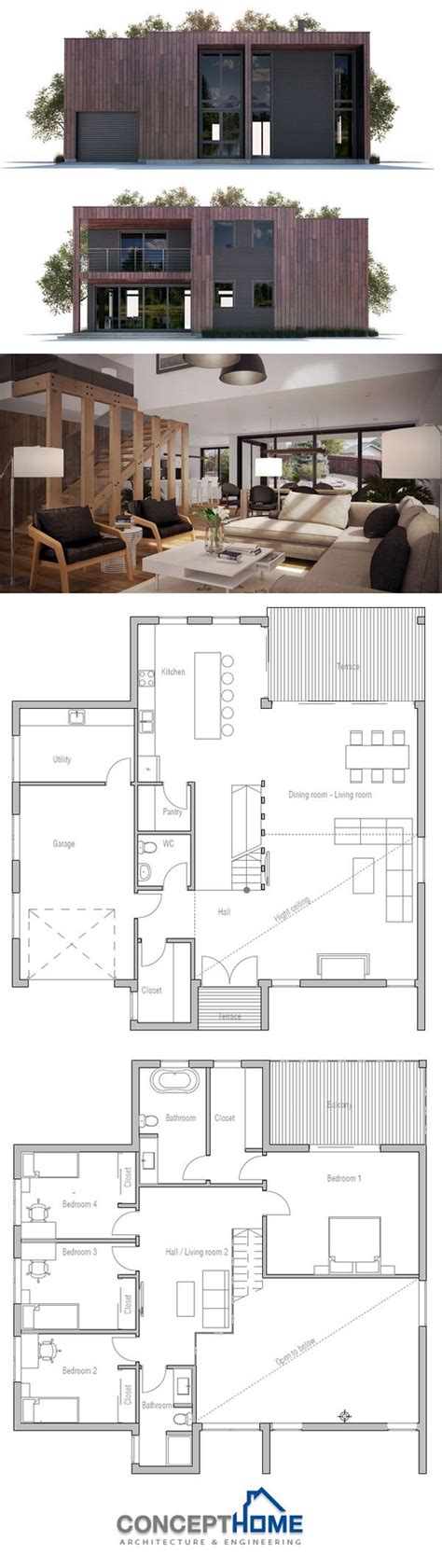 images  house plans contemporary modern houses  pinterest house design small
