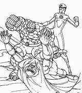 Coloring Pages Fantastic Four Defeat Doom Doctor Choose Board sketch template