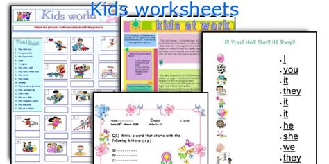 kids worksheets worksheets
