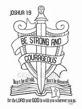 Courageous Joshua Journaling Deuteronomy Nothing 5x11 Impossible Sabbath 6x8 Courage Church Verses Kristahamrick sketch template