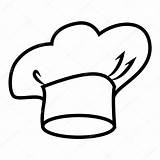 Chef Hat Drawing Kitchen Illustration Coloring Vector Cap Pages Cook Sketch Template Drawings sketch template