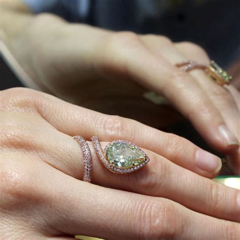 4 17 carat fancy intense yellow green diamond ring chatila the jewellery editor