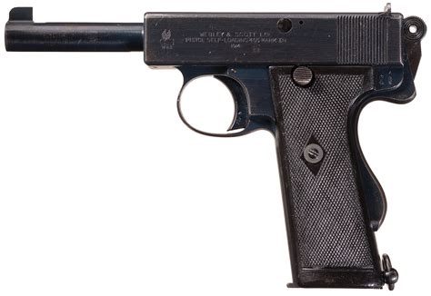webley scott model  mark  navy semi automatic pistol rock island auction