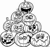 Pumpkins Emotions Citrouille Kolorowanki Citrouilles Dynie Plusieurs Kolorowanka sketch template