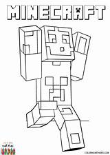 Minecraft Steve Coloring Pages Author Tablicę Wybierz Wydrukowania Do sketch template