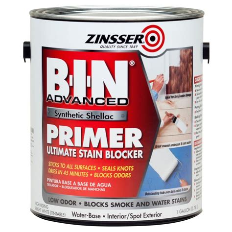 zinsser  gal    white advanced synthetic shellac primer case     home depot