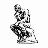 Thinker Drawing Rodin Paintingvalley Drawings sketch template