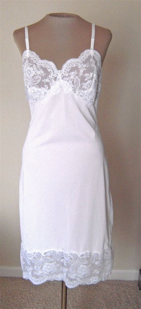 Vintage White Maidenform Slip With Pretty Lace From Beca On Ruby Lane