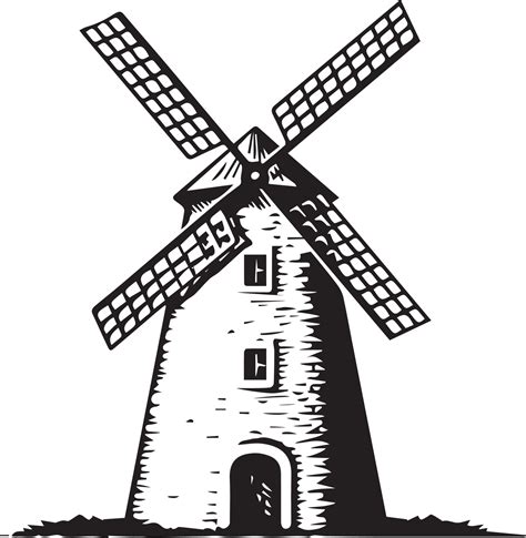 windmill vector design  vector art  vecteezy