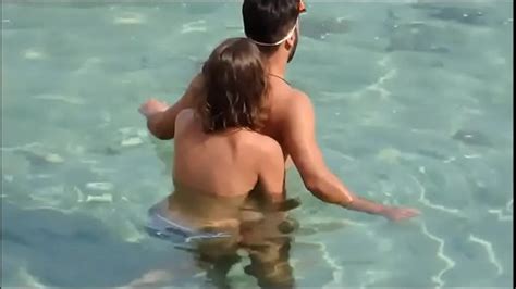 Girl Gives Her Man A Reacharound In The Ocean At The Beach Full Video
