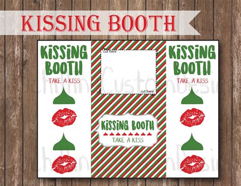 printable kissing booth instant  etsy