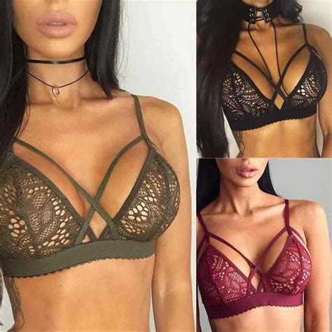 2018 new hot sale women sexy lingerie floral sheer lace bra top