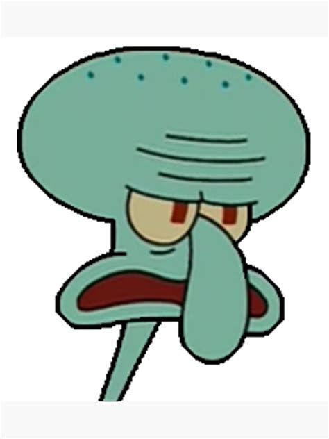 angry squidward poster  sale  lapatterson redbubble