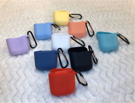 silicone airpod case multiple colors  red blue etsy