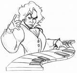 Beethoven Tocolor sketch template