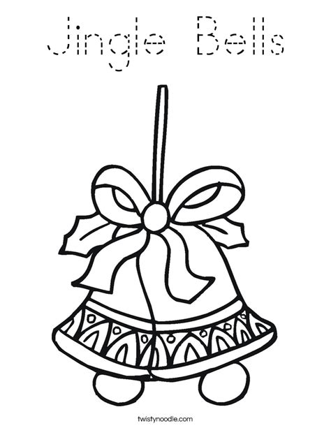 jingle bells coloring page tracing twisty noodle