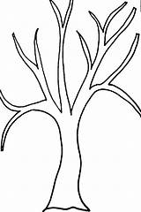 Leaves Without Tree Coloring Printable Template Trees Simple Drawing Pages Sketch Raskraska sketch template