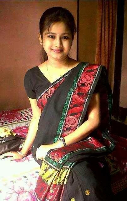 Cute Single Assamese Girl In Saraswati Puja Assam