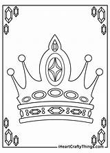 Crown Coloring Iheartcraftythings sketch template