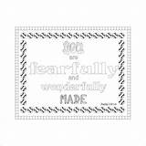 Wonderfully Made Etsy Fearfully Coloring Psalm Pages Printable Kids sketch template