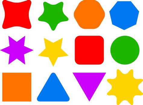 colourful shape icons  stock photo public domain pictures