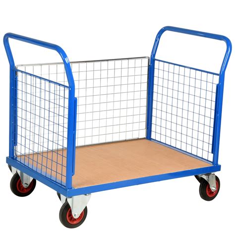 warehouse trolley  wire mesh panels order picking cart llm handling