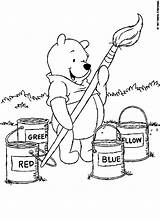 Pooh Coloring Winnie Paint Pages Brush Book Big Brushes Bucket Color Bear Number Disney Maler Next Back Top Getcolorings sketch template