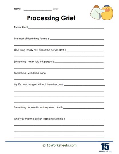 grief worksheets  worksheetscom