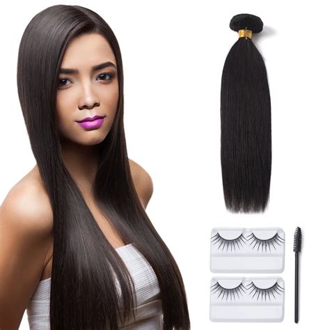 bundle silky straight human hair  unprocessed brazilian virgin hair natural color