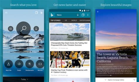 bing search app  android  major update      features