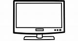 Monitor Televisi Mewarnai Putih Hitam Pngdownload 1950s Clipground sketch template