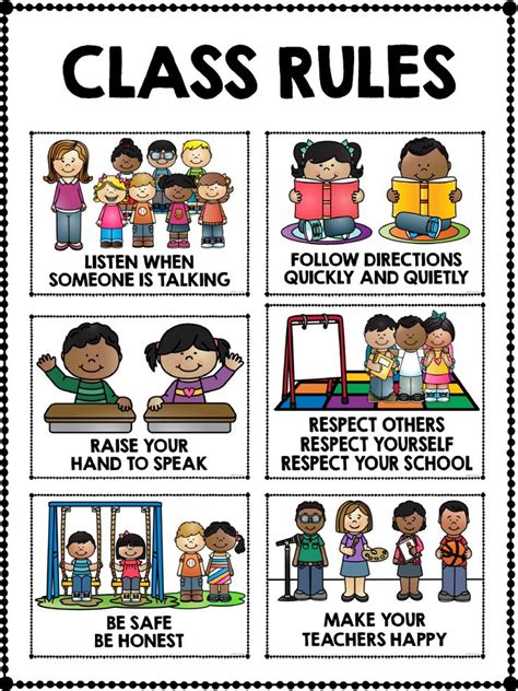 classroom rules template printable