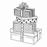 Birthday Coloring Pages Presents Read sketch template