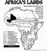 Africa Map Coloring Pages Worksheet Biome Geography Kids Color School Printable Biomes Worksheets Environment Social Studies Educational African Grade Middle sketch template