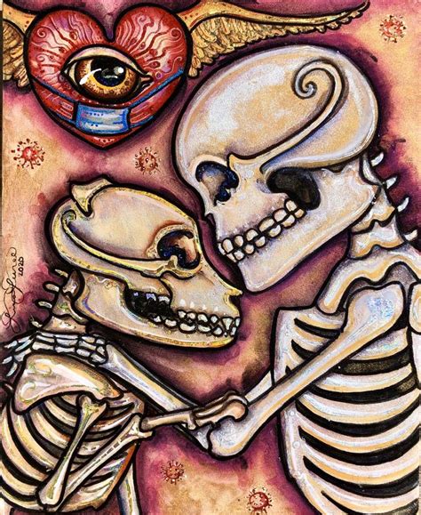 stay  home soul mutt metallic skeleton dog heart mask