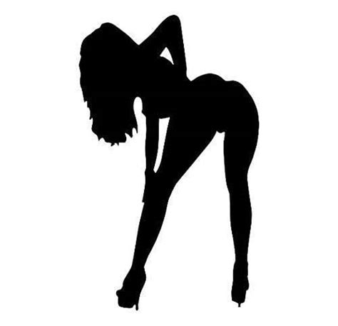sexy girl silhouette decal choose size and