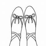Pages Coloring Dance Shoes Getcolorings Ballet Toe Shoe sketch template