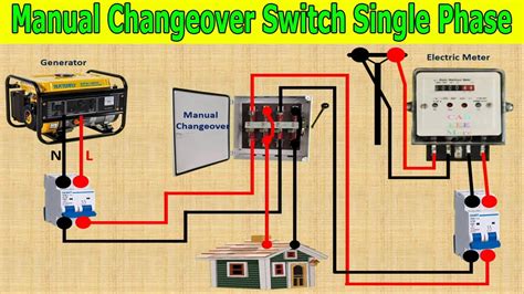 manual changeover switch wiring connection single phase generator changeover transfer switch