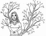 Dryad Coloring Fairies Forest Robin Pages Great Mckayla sketch template