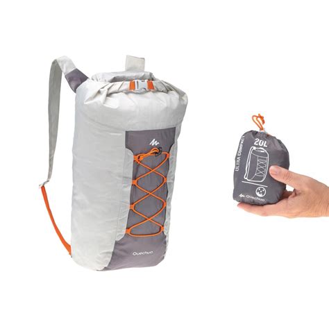 backpack rucksack quechua forclaz  decathlon travel ultra compact waterproof  liter