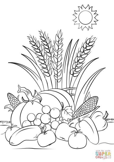 fall harvest coloring page  printable coloring pages