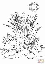 Harvest Coloring Fall Pages Printable Autumn Drawing Sheets Harvesting Color Time Print Scene Kids Supercoloring Colour Crafts Adult Colouring Children sketch template