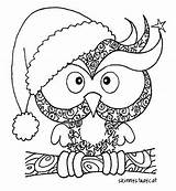 Coloring Owl Christmas Owls Pages Flickr Cute Noel Chouette Drawings Crafts Printable Zentangle Noël Kids Zentangles Búho Painted Colors Digi sketch template
