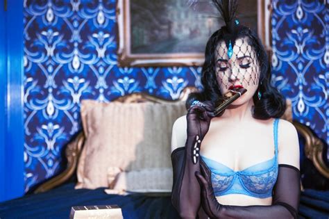 dita von teese sizzles in lingerie shoot fashion gone rogue