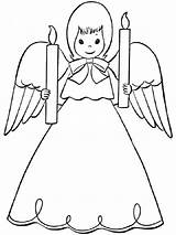 Coloring Angel Christmas Pages Angels Printable Baseball Getcolorings Holiday sketch template