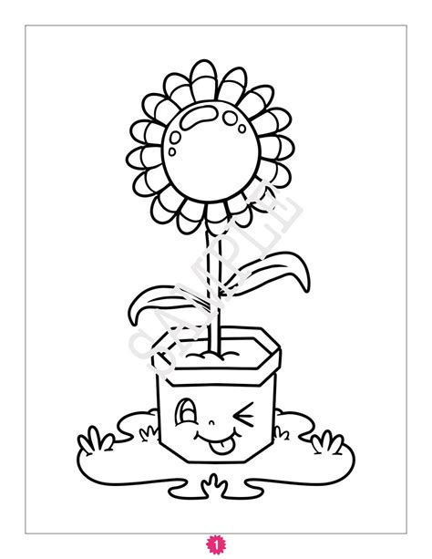 printable happy flower coloring pages  kids teens etsy