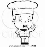 Chef Male Clipart Toddler Idea Coloring Cartoon Cory Thoman Vector Outlined Royalty Toddlers sketch template