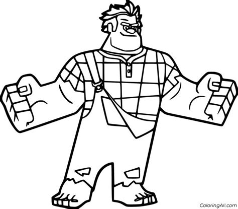 printable wreck  ralph coloring pages  vector format easy