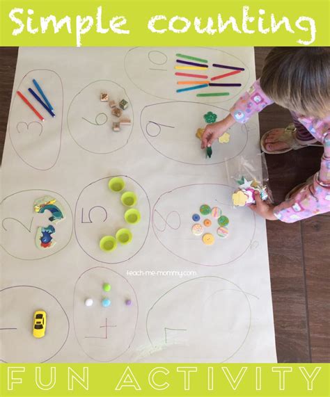 simple counting fun activity teach  mommy